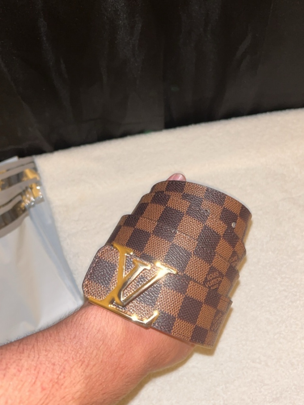 Louis Vuitton Brown and Brown monogram belt